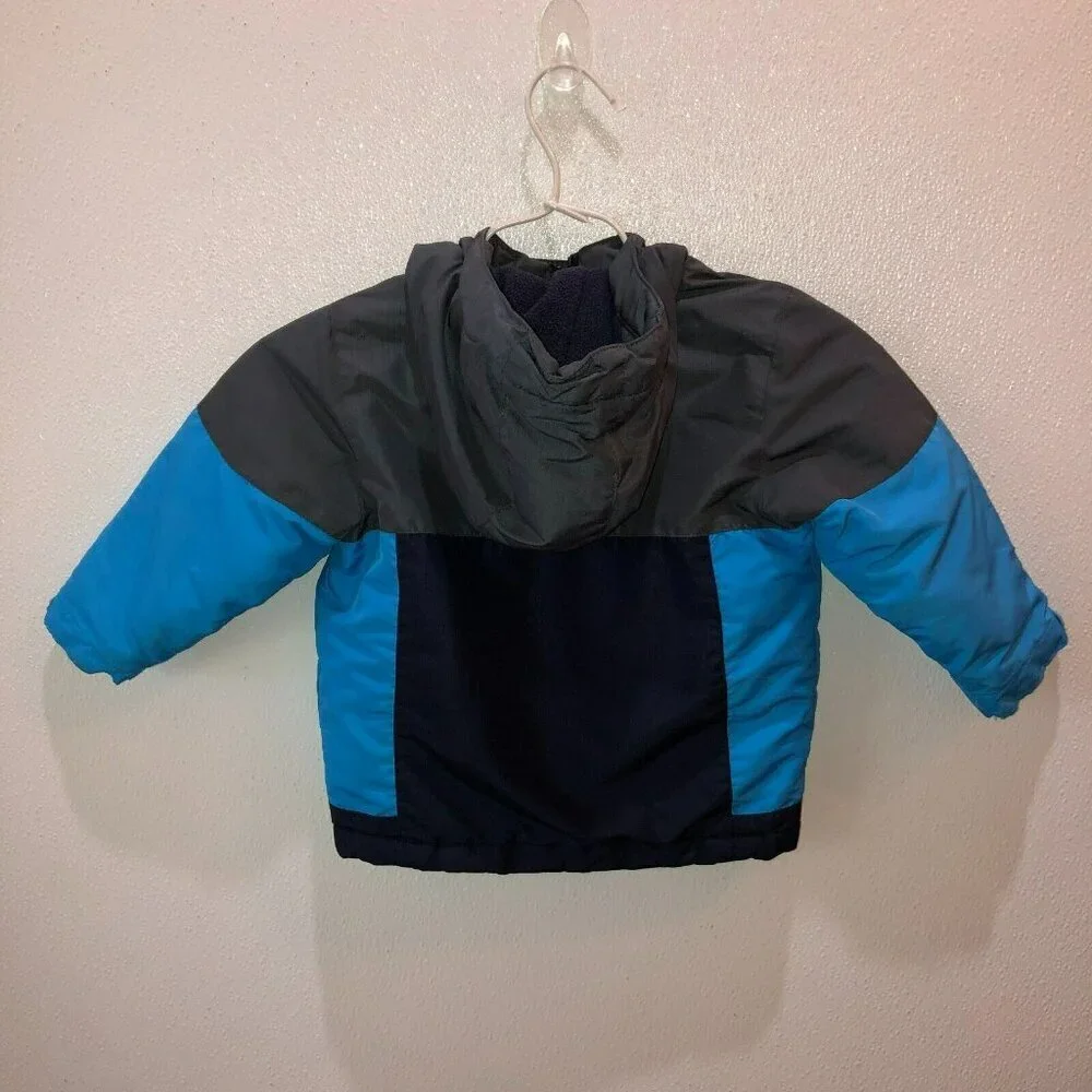 Childrens Place Jacket Boys Size 2T Blue Gray Winter Quilted Coat